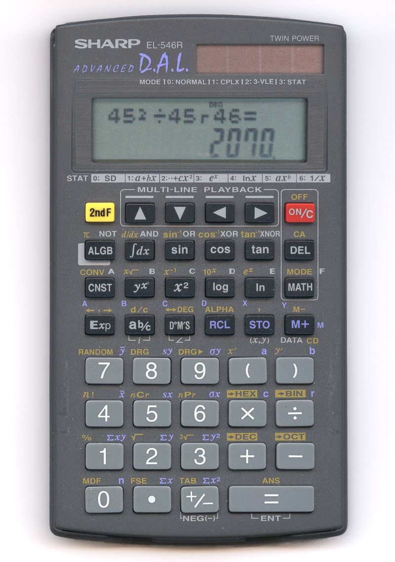 A scientific calculator