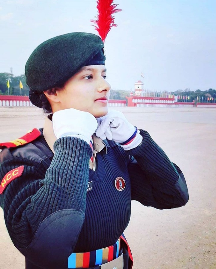 NCC cadets on parade